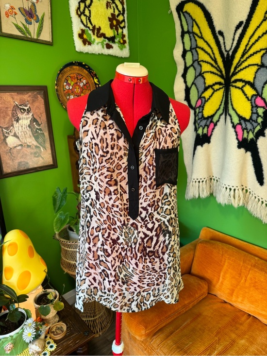 h.i.p. Tops - h.i.p. Red and Black Leopard-Print Lined Jacket